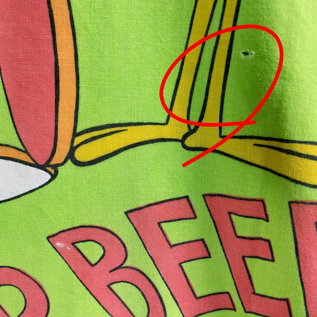 70s ビンテージ ロードランナー コヨーテ フラットシーツ ワーナー グリーン