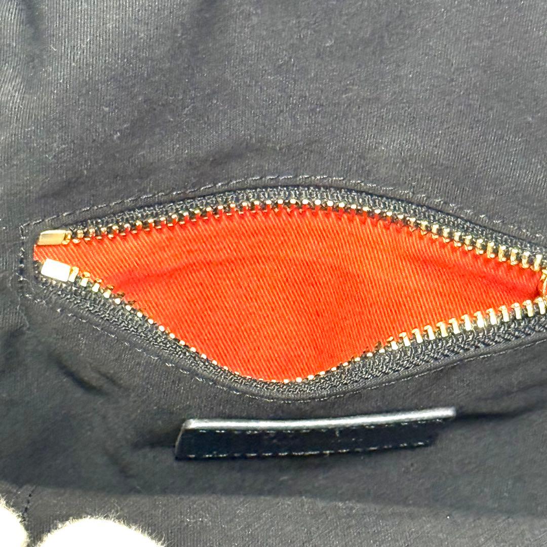 ポールスミス ボディバッグ シグネチャーストライプ レザー ネイビー