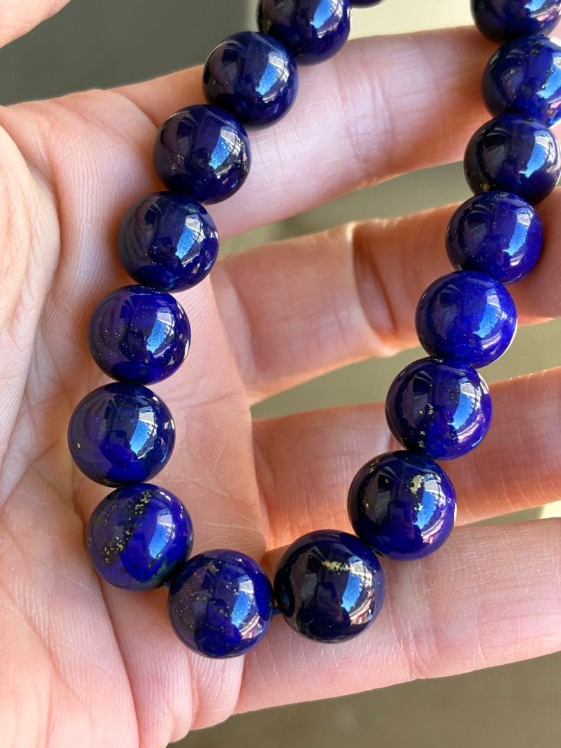 極上✨ロイヤルブルー　旧鉱山アフガニスタン産ラピスラズリのブレスレット