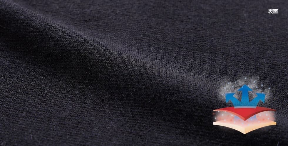 25モデル　ZEROFIT 速暖。HEATRUB モックネック XL ブラック