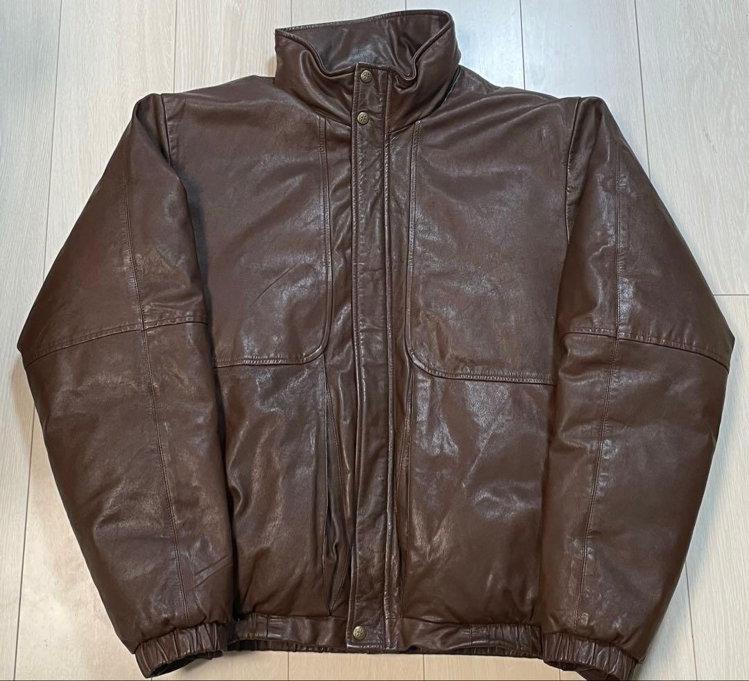 special】80s エディーバウアー レザーダウン ブラウン-公式オンライン