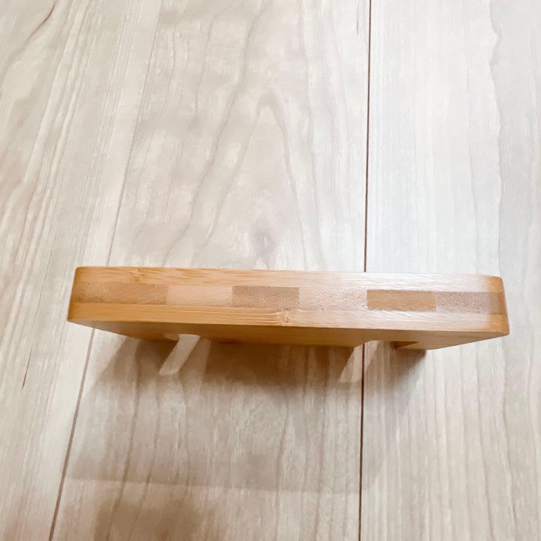 スケートボード フロアスタンド バンブー ディスプレイ ホルダー ナチュラル