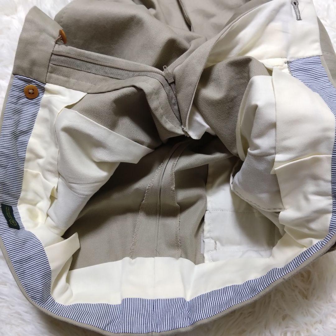 五十嵐トラウザーズ チノパン ドレスパンツ サイドアジャスター ベージュ 48