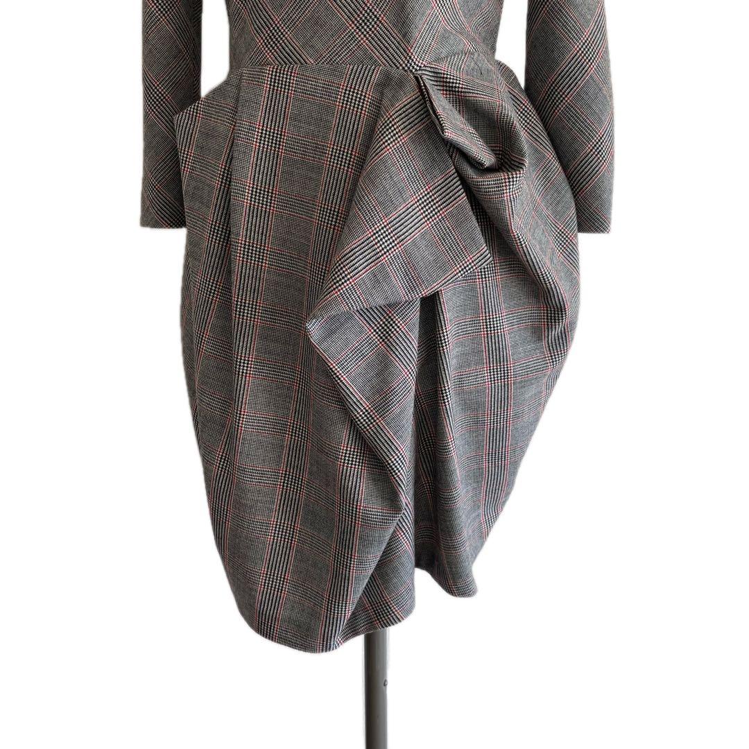 極美品 LANVIN ランバンオンブルー 変形ドレープ ワンピース ドレス