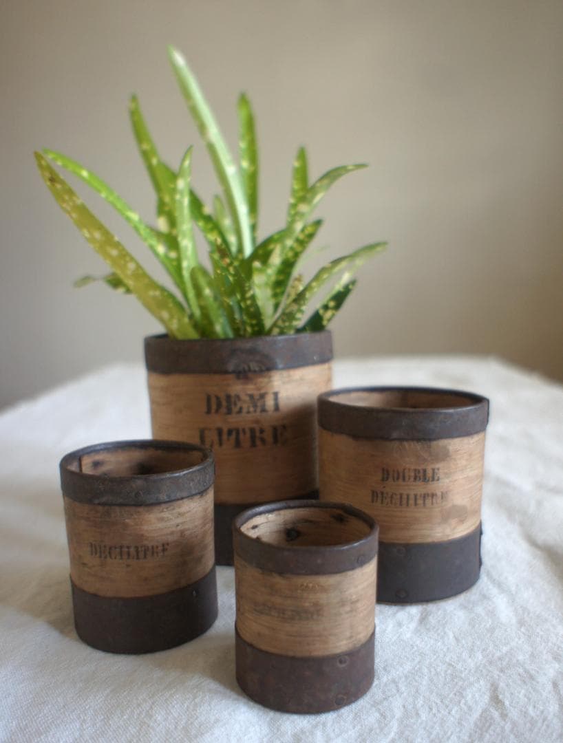 木製　メジャーカップ　蚤の市　ブロカント　古道具　フランスアンティーク