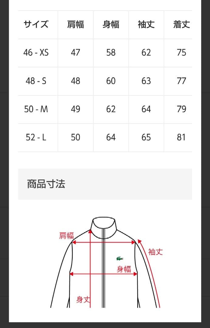 LACOSTE　ラコステ　ダウンジャケット