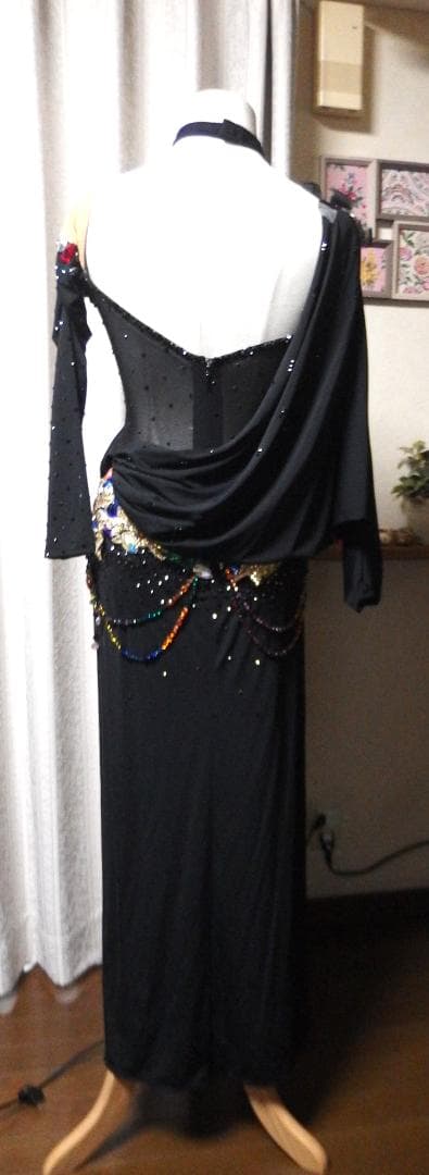 【社交ダンス】チャコット　ブラックラテンドレス（正装用）