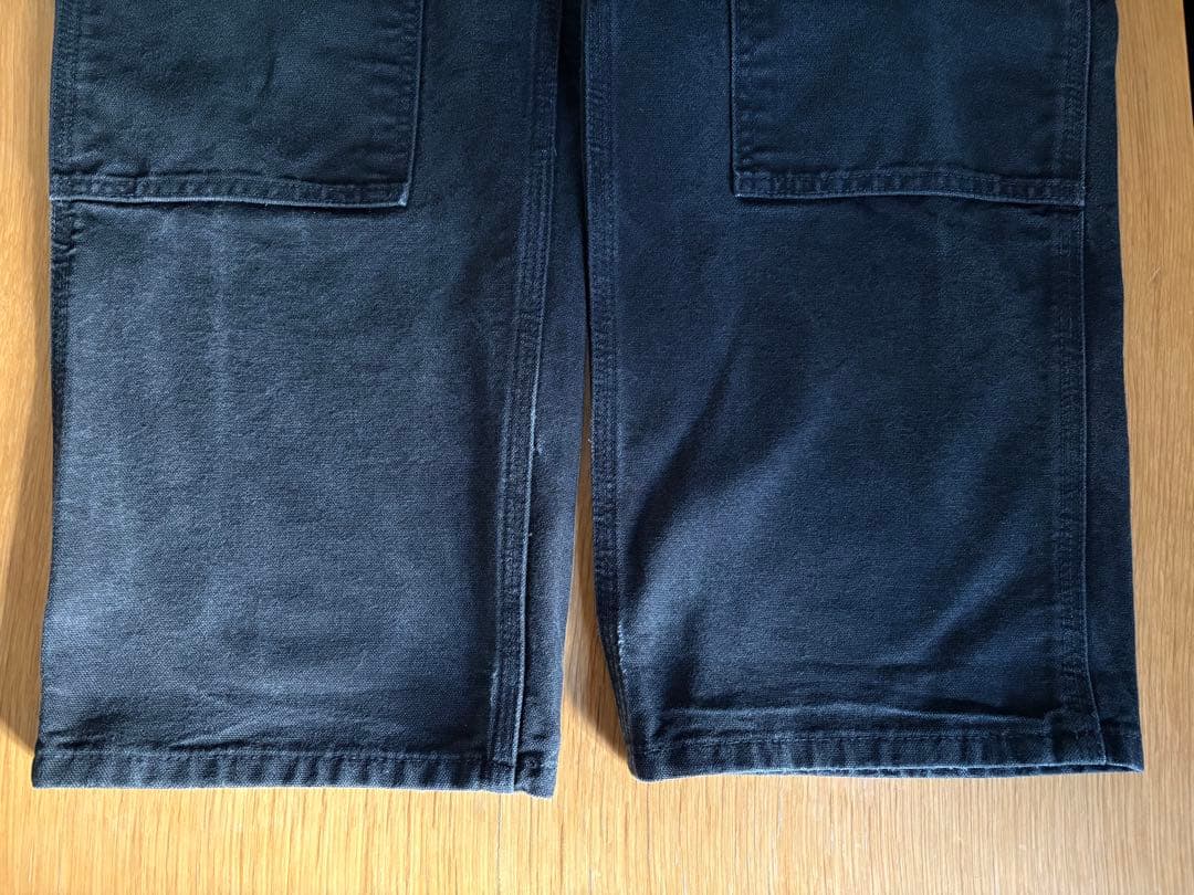 Carharttダブルニー ブラックB136 BLK W33L32