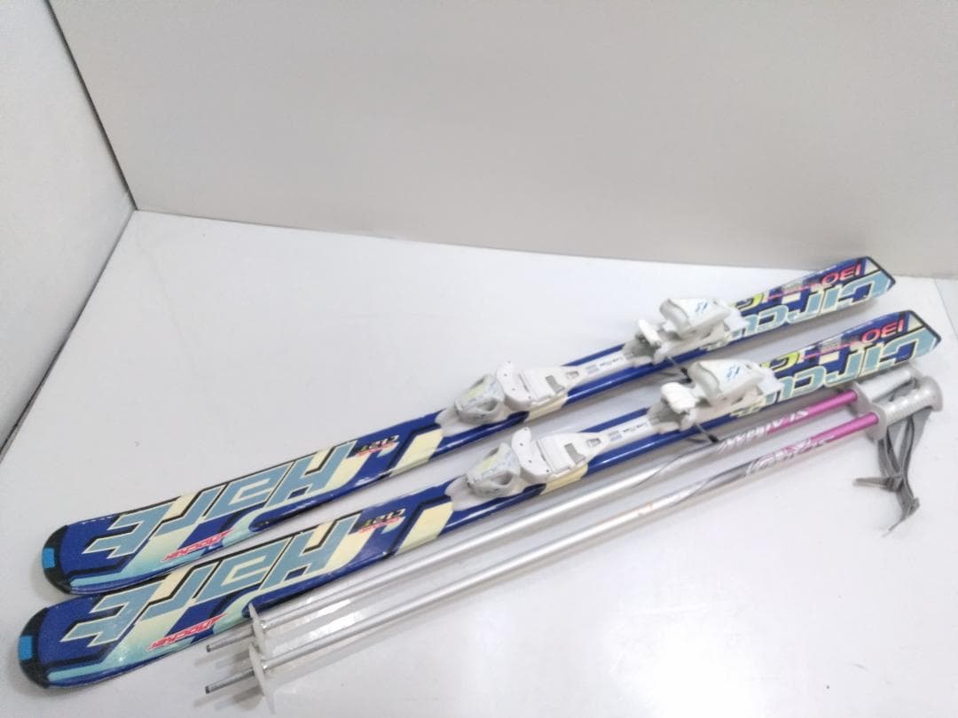ジュニアスキー4点セット ハート 130cm ブーツ ラング 22.5cm ◇