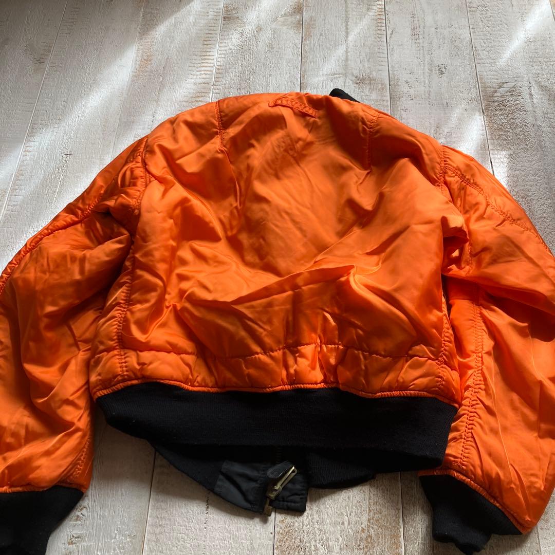 アルファ MA-1 M ブラック USA製 vintage 短丈 ショート丈