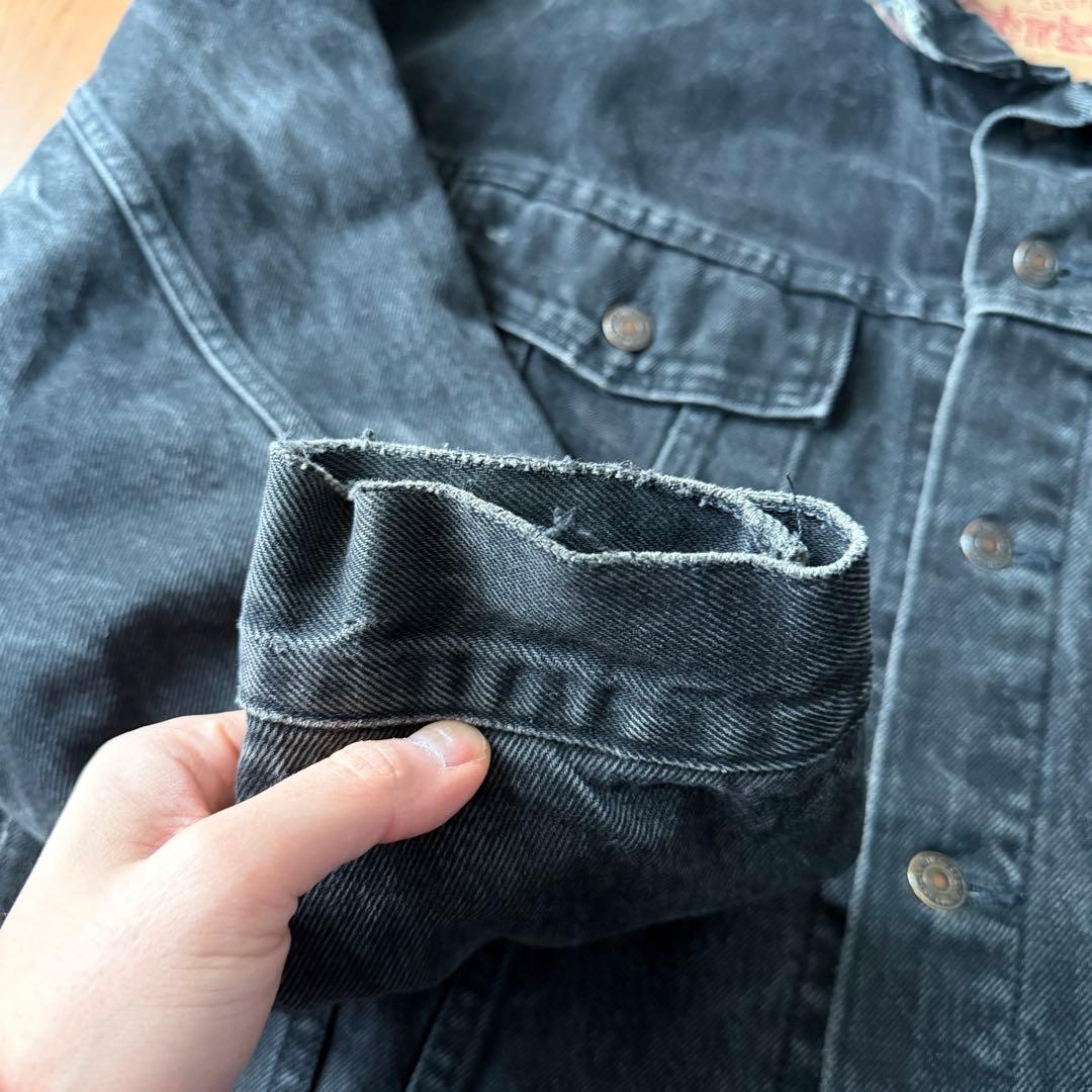 裏地◎ 90s リーバイス 70617 ブラック デニムジャケット USA製