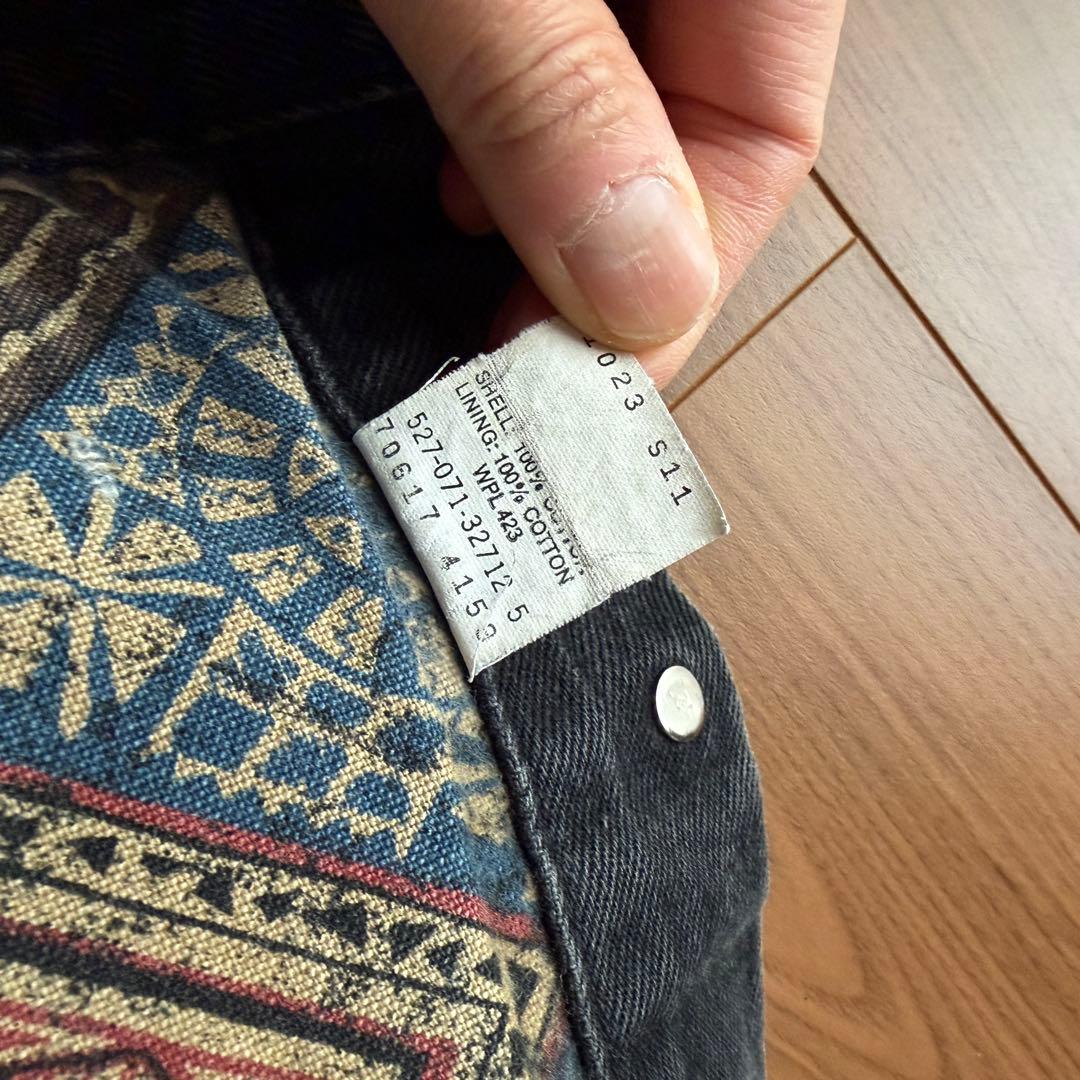 裏地◎ 90s リーバイス 70617 ブラック デニムジャケット USA製