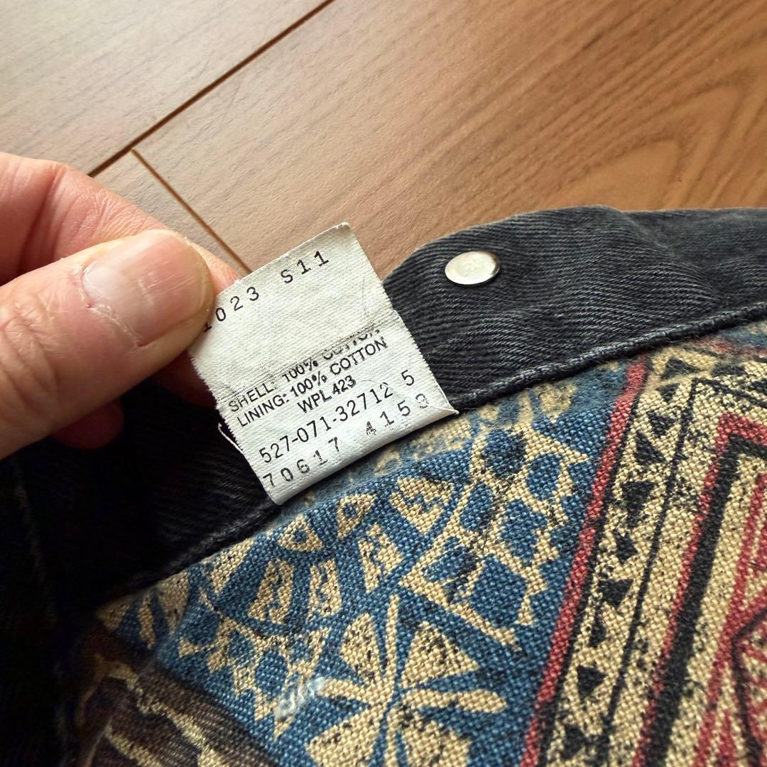 裏地◎ 90s リーバイス 70617 ブラック デニムジャケット USA製