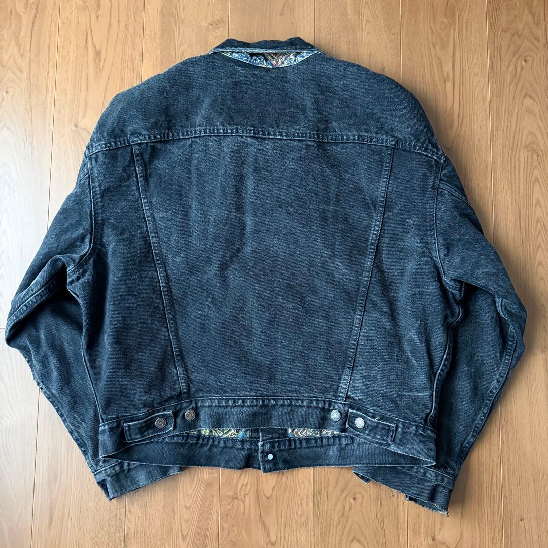 裏地◎ 90s リーバイス 70617 ブラック デニムジャケット USA製