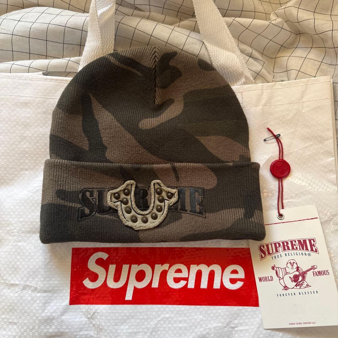 Supreme/True Religion 迷彩ニット帽