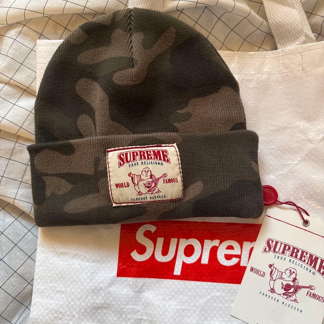 Supreme/True Religion 迷彩ニット帽
