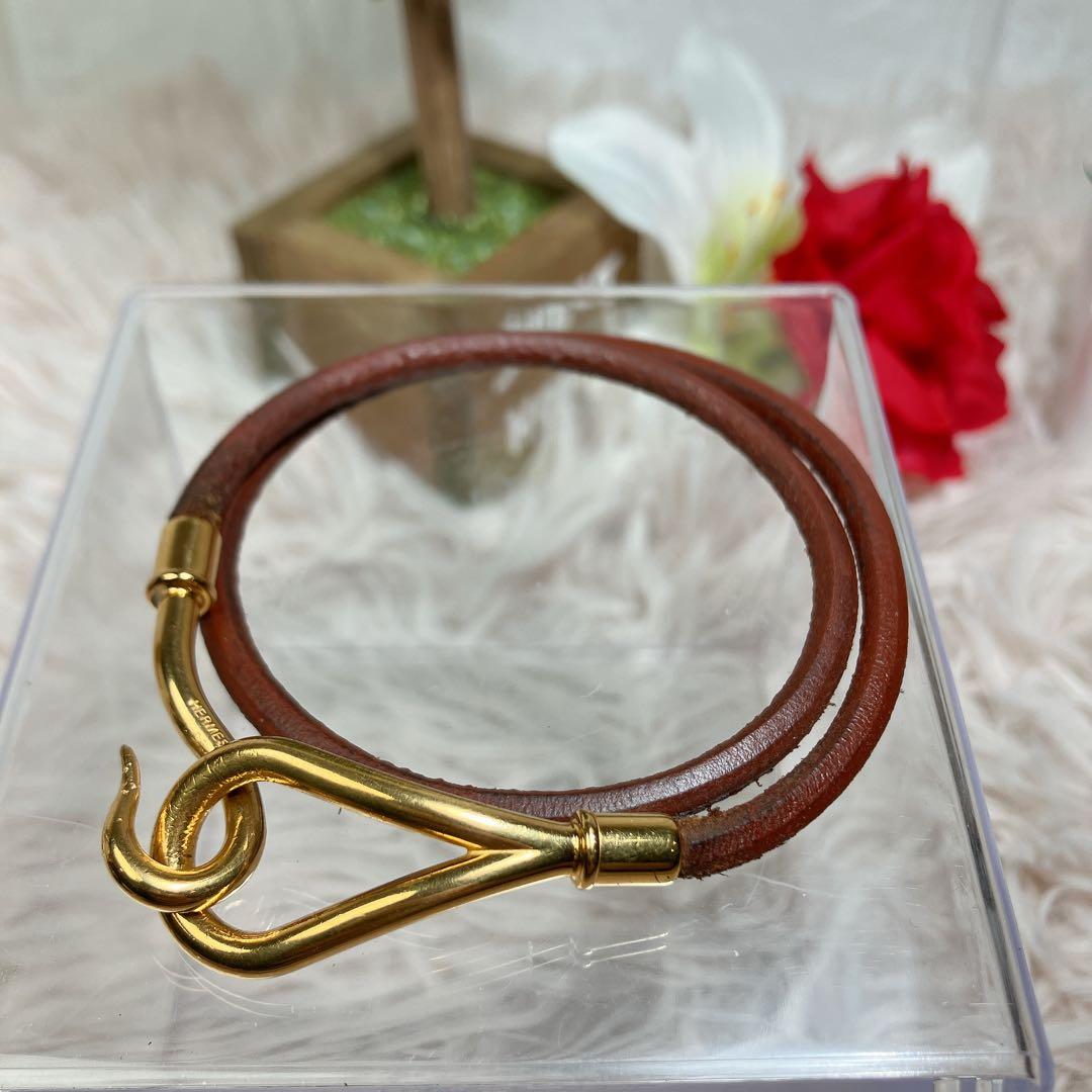 HERMES エルメス ジャンボ ブレスレット ダブル ゴールド チョーカー