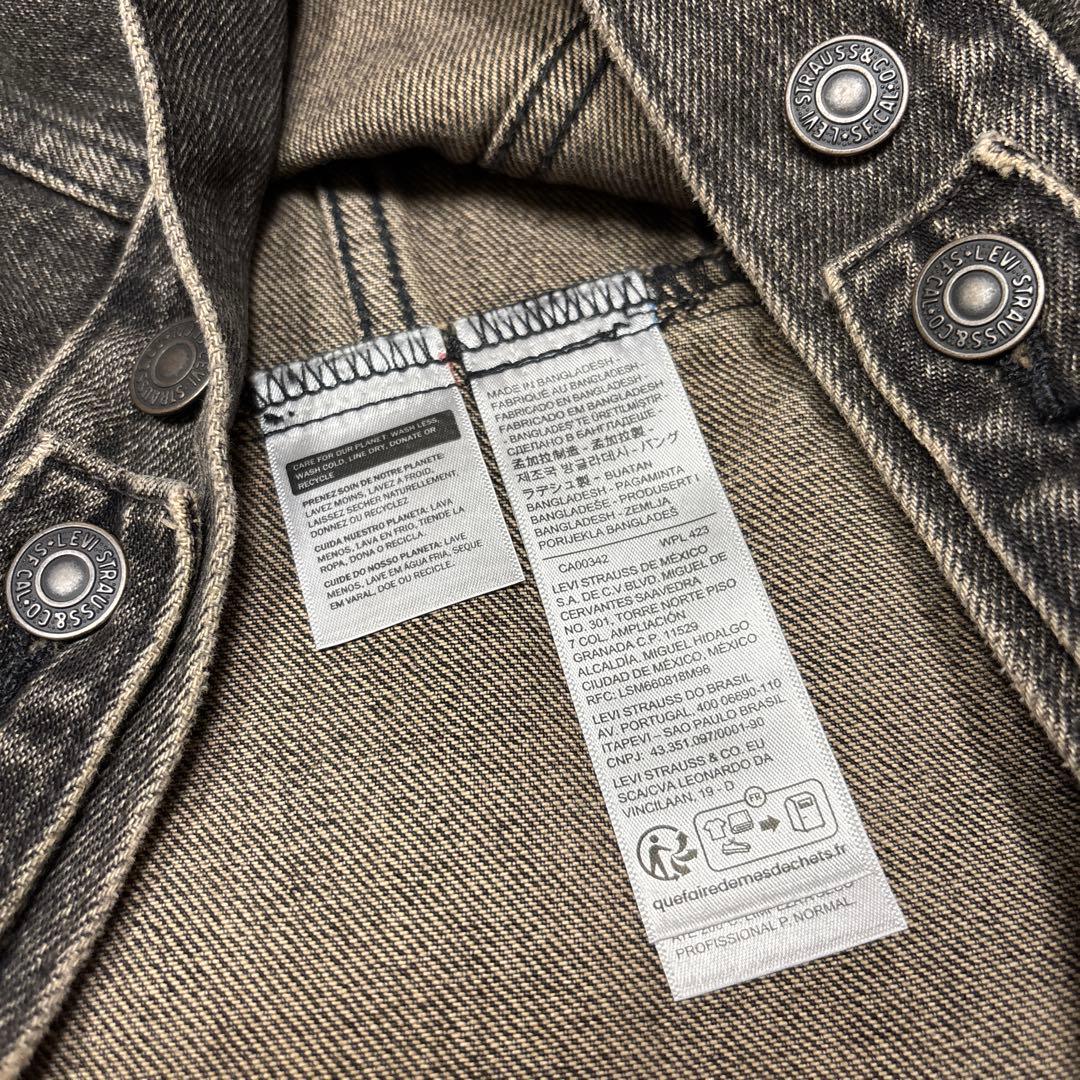 未使用級✨L リーバイス 72334先染めブラック デニムジャケット70506型