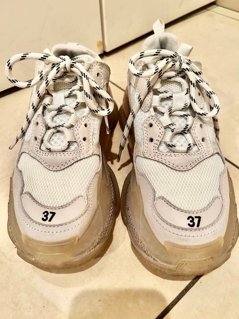 BALENCIAGA 厚底スニーカー サイズ37 ホワイト