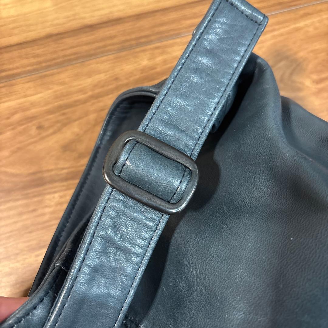 【美品】PORTER ポーター ラムレザー 本革製 ショルダーバッグ 小銭入れ付