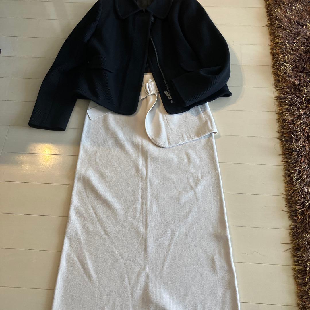 【新品】モラビト　プルミエ　ベルト付き　ロングスカート