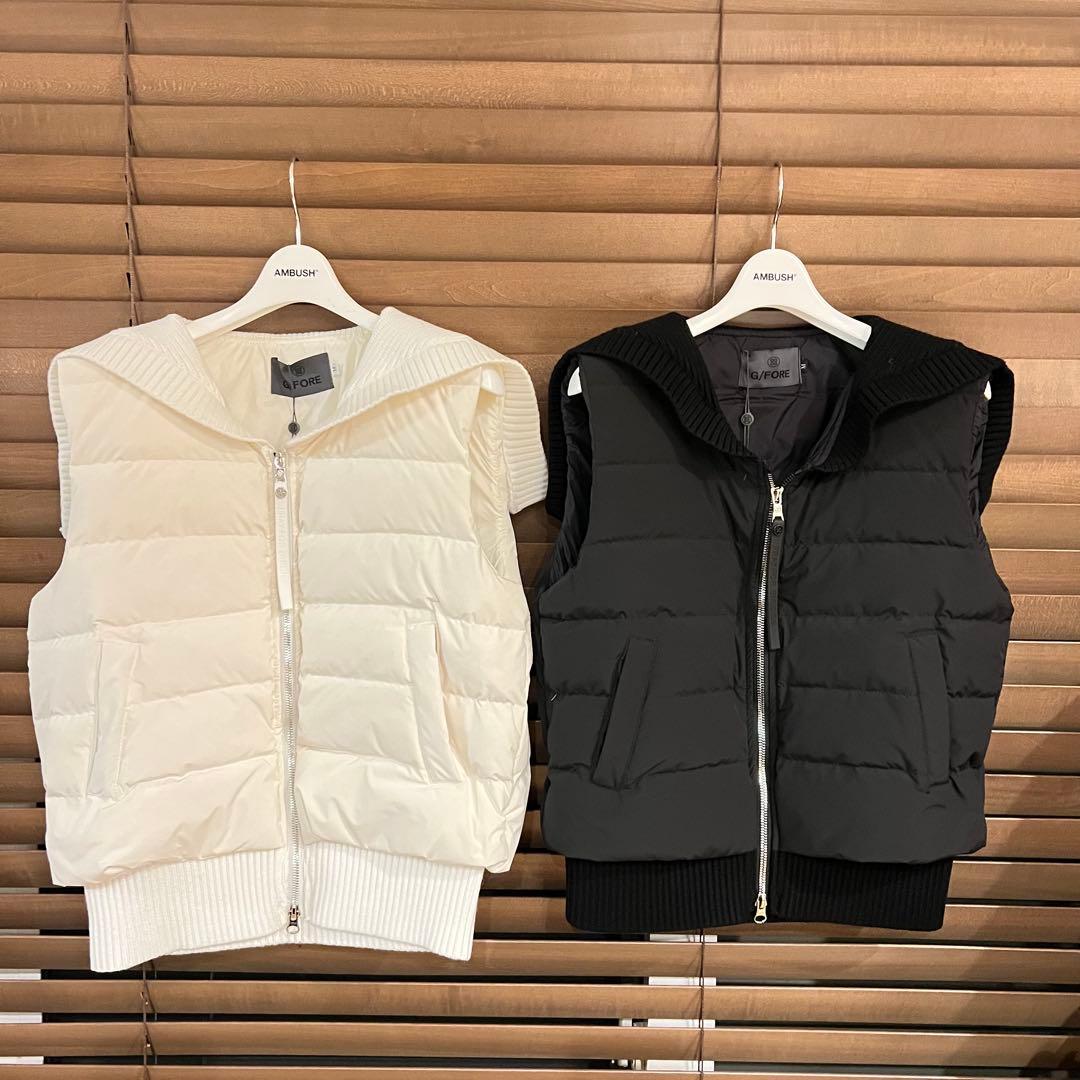 【白L】G/FORE ジーフォア ゴルフ レディース ダウンベスト