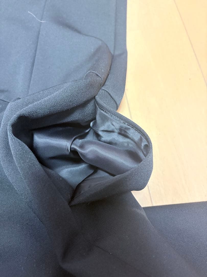 YLEVE ブラックロングワンピース ストラップ付き