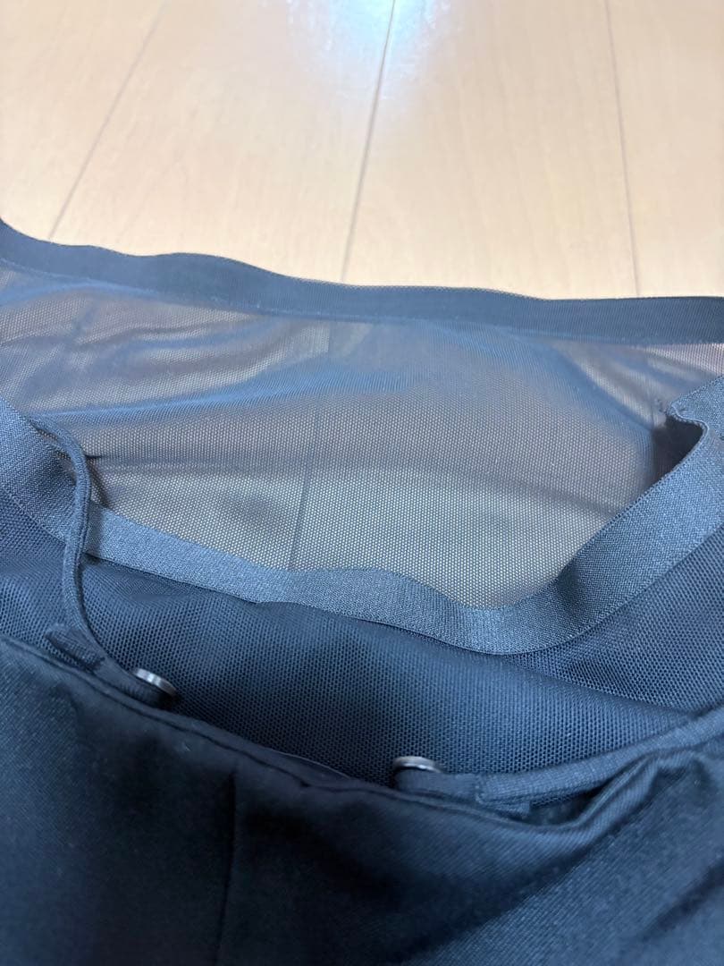 YLEVE ブラックロングワンピース ストラップ付き