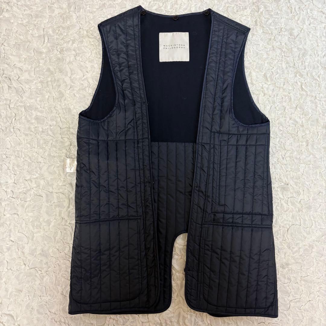 【洗える】美品マッキントッシュフィロソフィー　ヘリンボーン柄ライナー付コート