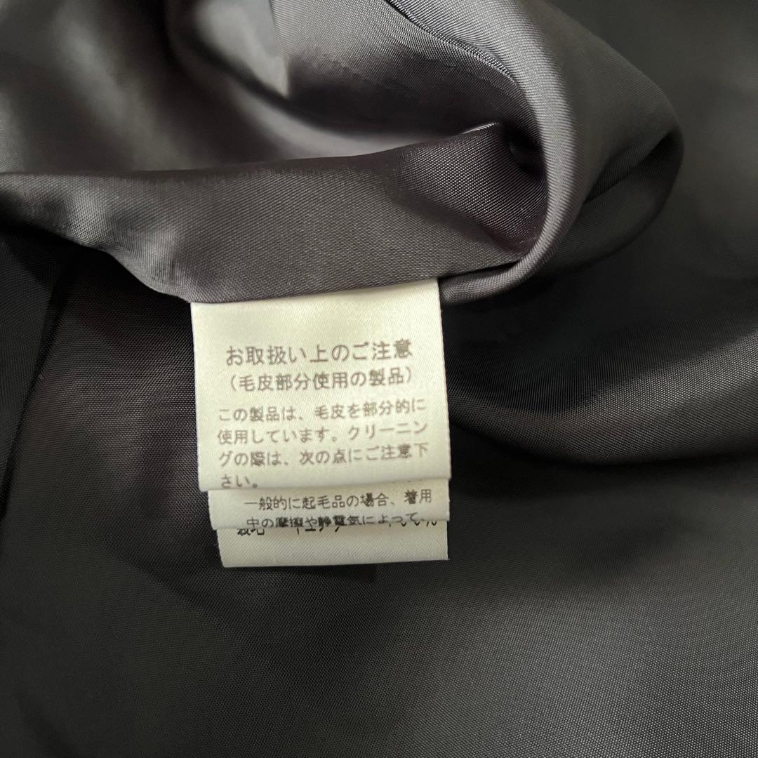 Rene ポンチョ ベビーラマ フォックスファー ポンチョ ケープコート グレー