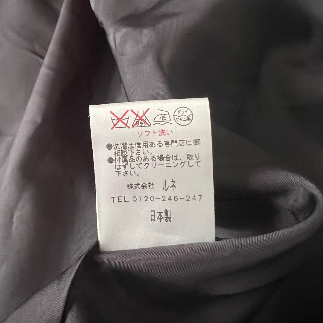 Rene ポンチョ ベビーラマ フォックスファー ポンチョ ケープコート グレー