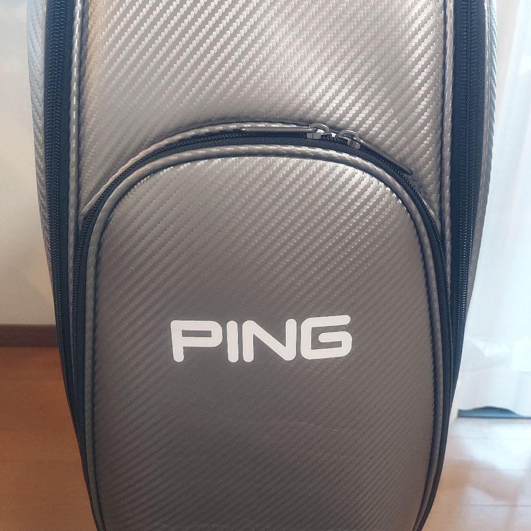 PING キャディバッグ シルバー　ガンメタル 9.5型　美品 CB-U2502