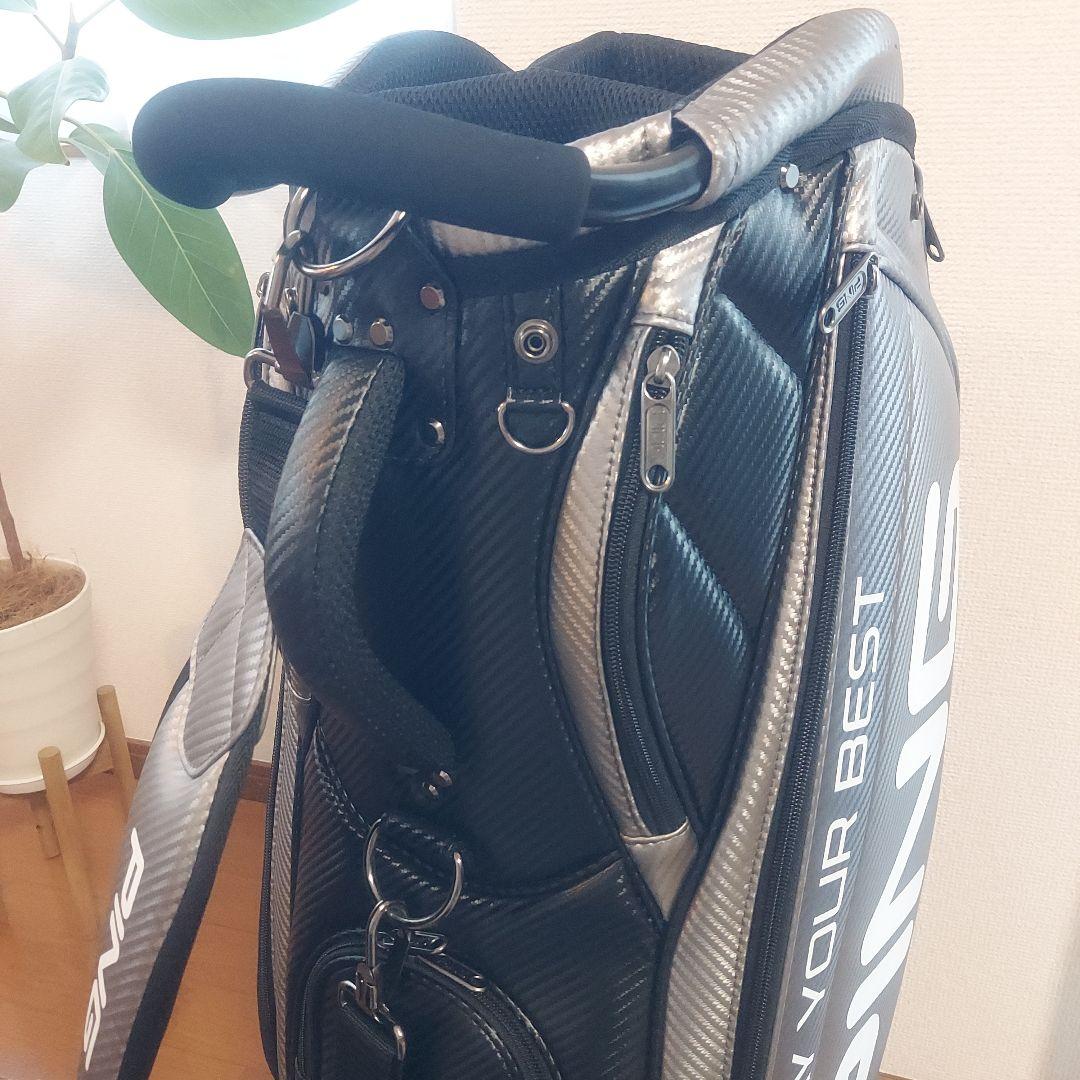 PING キャディバッグ シルバー　ガンメタル 9.5型　美品 CB-U2502