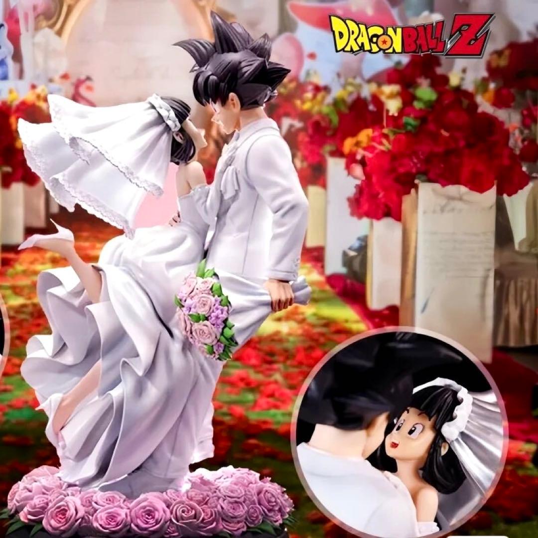 ドラゴンボールフィギュア【孫悟空&チチ】結婚式ver. PVC 海外品