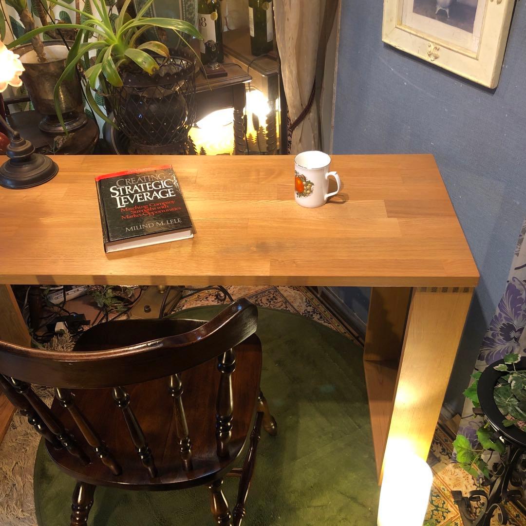 ホワイトアッシュ材無垢　ホテルスタイルデスク