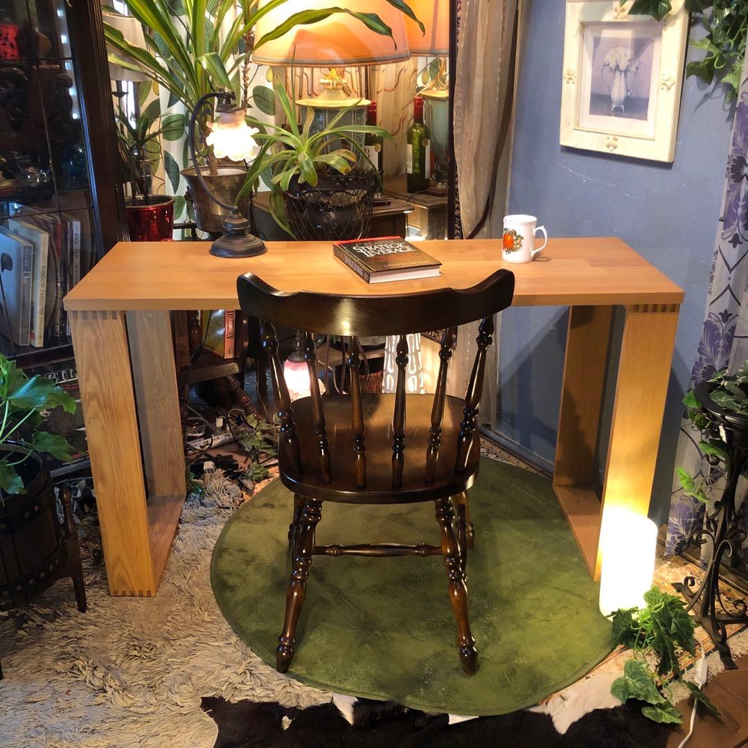 ホワイトアッシュ材無垢　ホテルスタイルデスク