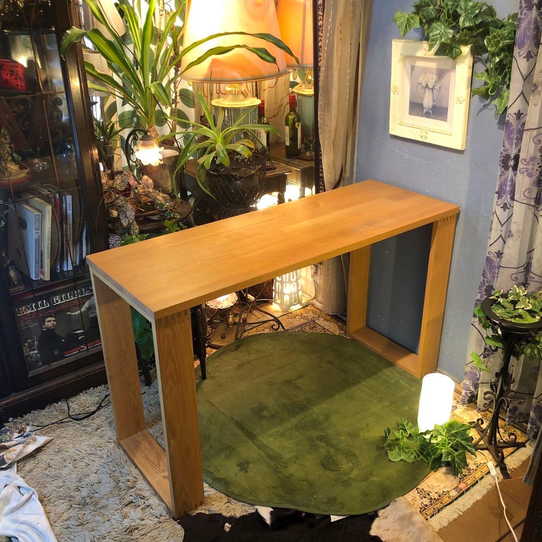 ホワイトアッシュ材無垢　ホテルスタイルデスク