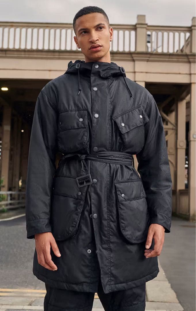 ジャケット・アウター EG x Barbour B.Intl Brookdale Wax Parka
