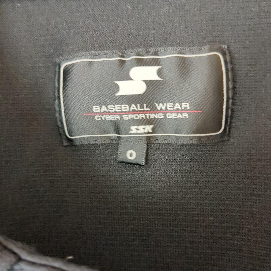 SSK 野球 審判用ポロシャツ 黒 ストライプ ポケット付 サイズO