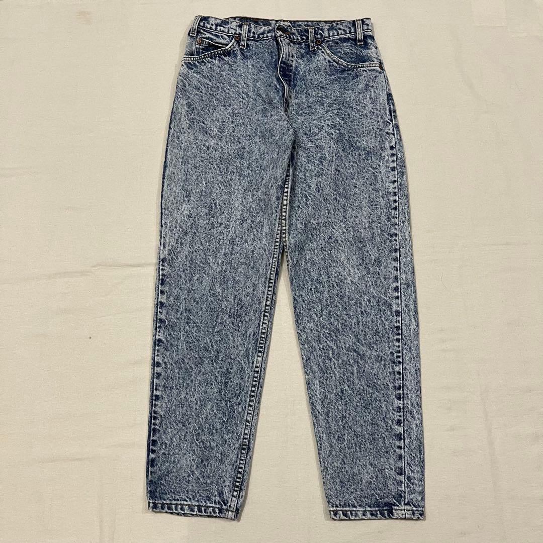 アメリカ製 90s Levi's 550 ケミカルウォッシュ オレンジタブ