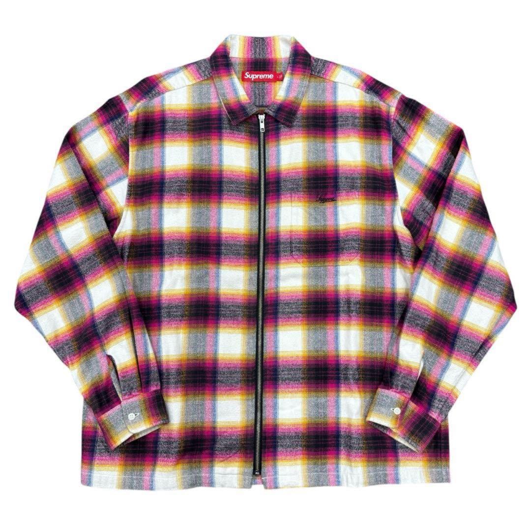 Supreme ShadowPlaid Flannel Zip Up shirt - メルカリ