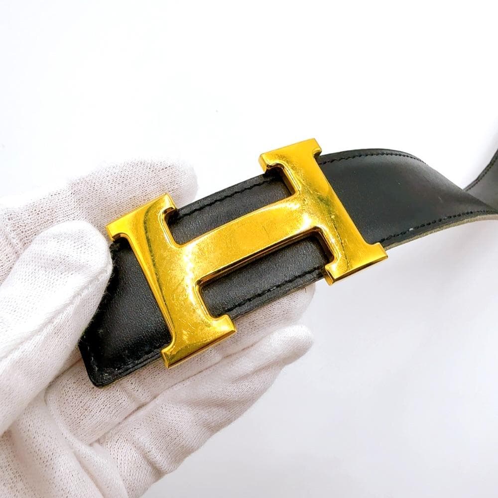 ◇エルメス◇ボックスカーフ/コンスタンス/Hベルト/ベルト/刻印:□B/ブランド