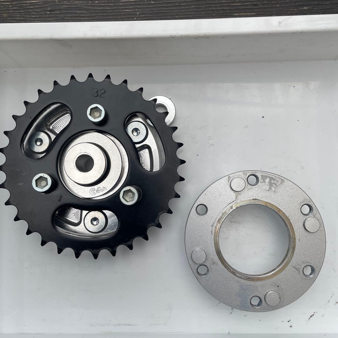 Gクラフト20mmオフセットスプロケットスペーサーKITACOスプロケット32T