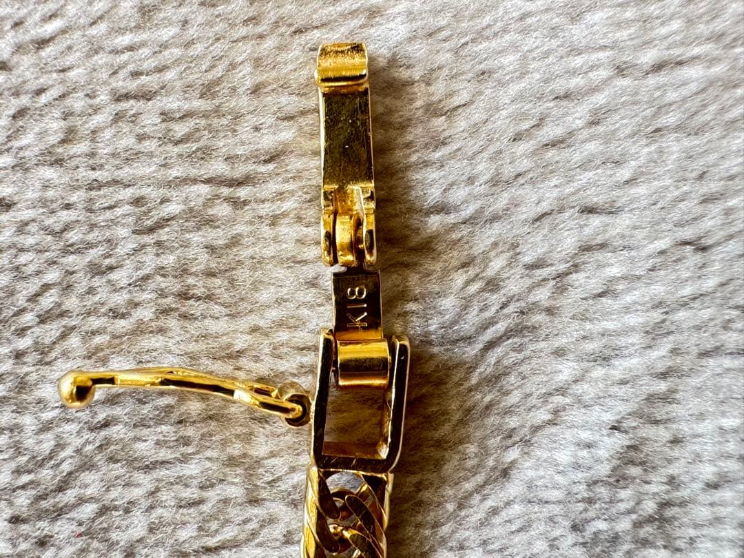 K18金 8面トリプル ブレスレット