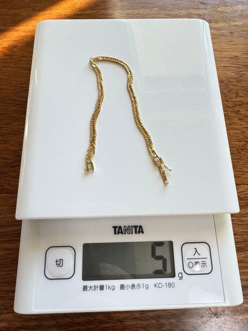 K18金 8面トリプル ブレスレット