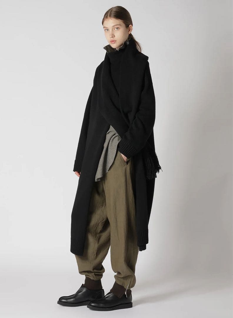 新品 Y's コットンリネン セルロース リブパンツ