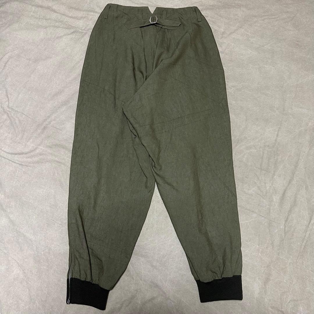 新品 Y's コットンリネン セルロース リブパンツ