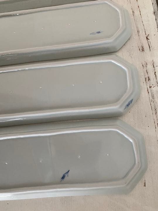 稲村真耶　稲文長々皿　４枚セット