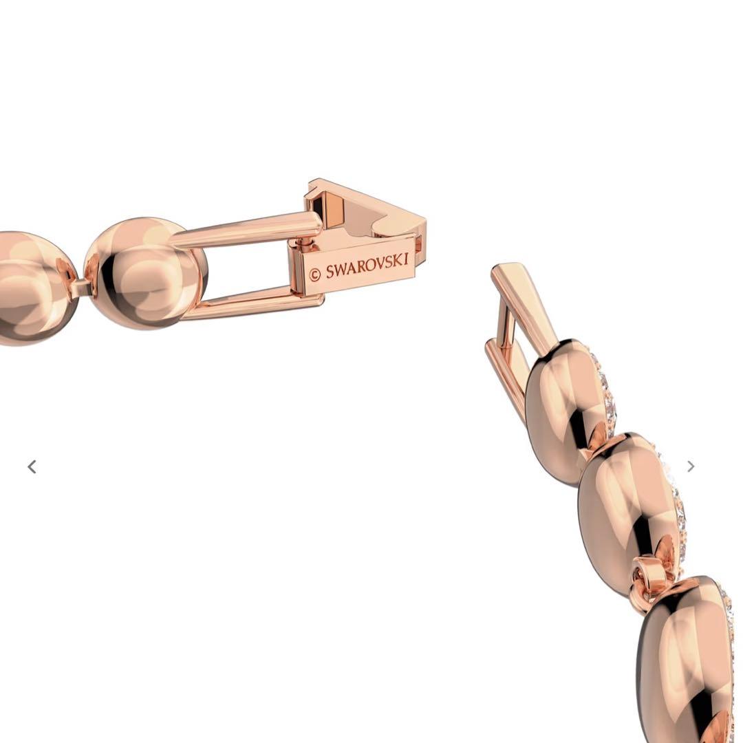 スワロフスキー☆パヴェブレスレット☆ローズゴールドトーン☆