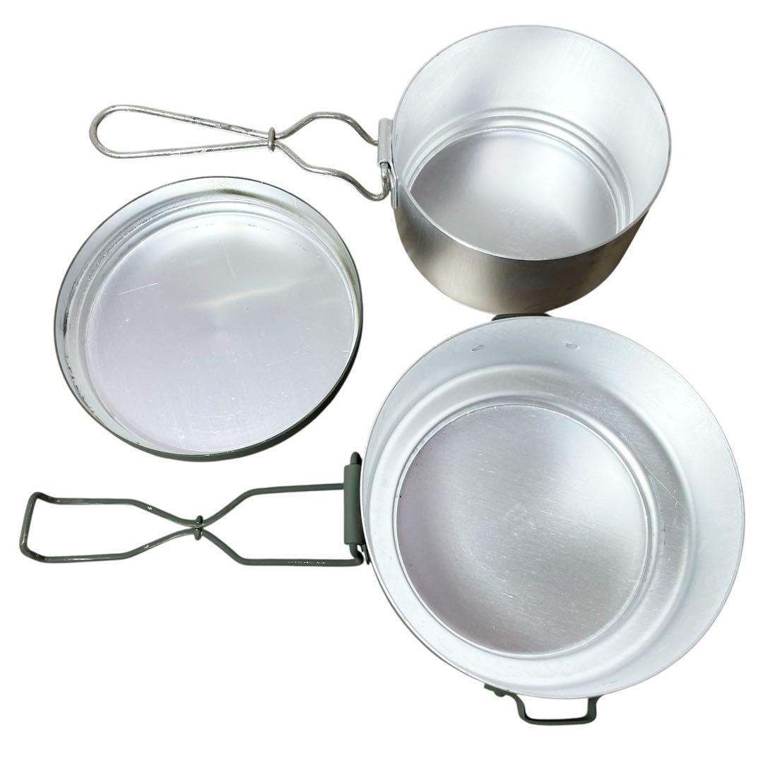 チェコ軍 初期型 アルミ クッカー メスキット 耳付き オリーブ 未使用 軍幕